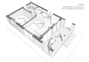 "Prefab SIP woning met moderne gevel en grote ramen" "Prefab huis interieur energiezuinige woning"